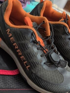 Merrell Black and Orange Trail Running Shoes